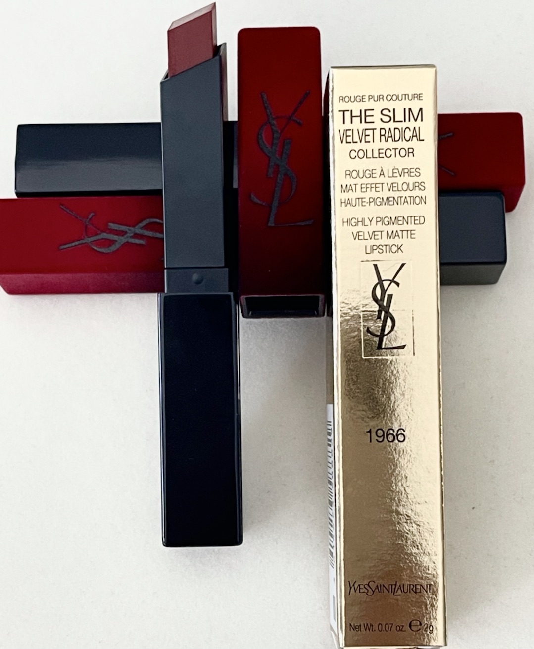 YSL The Slim Velvet Radical CNY & VDAY 2022 COLLECTOR #1966 ROUGE LIBRE  MSEMI-MATTE LIPSTICK