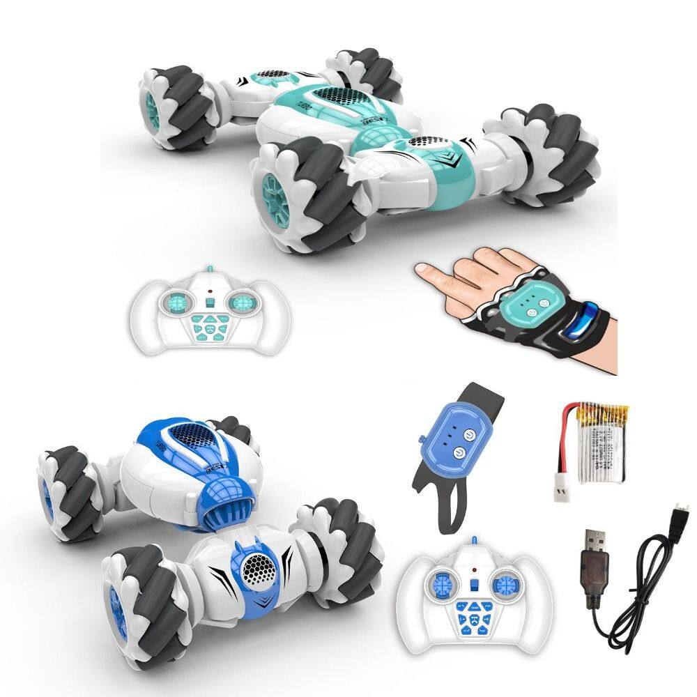 DISFUNNY High Quality 4WD Rotation Kids Boys Mini Roll Rotary Double-Side Gesture Induction Car Model Vehicle Toy Simulation Car RC Drift Car Electric Toy Radio Controlled Car RC Stunt Car