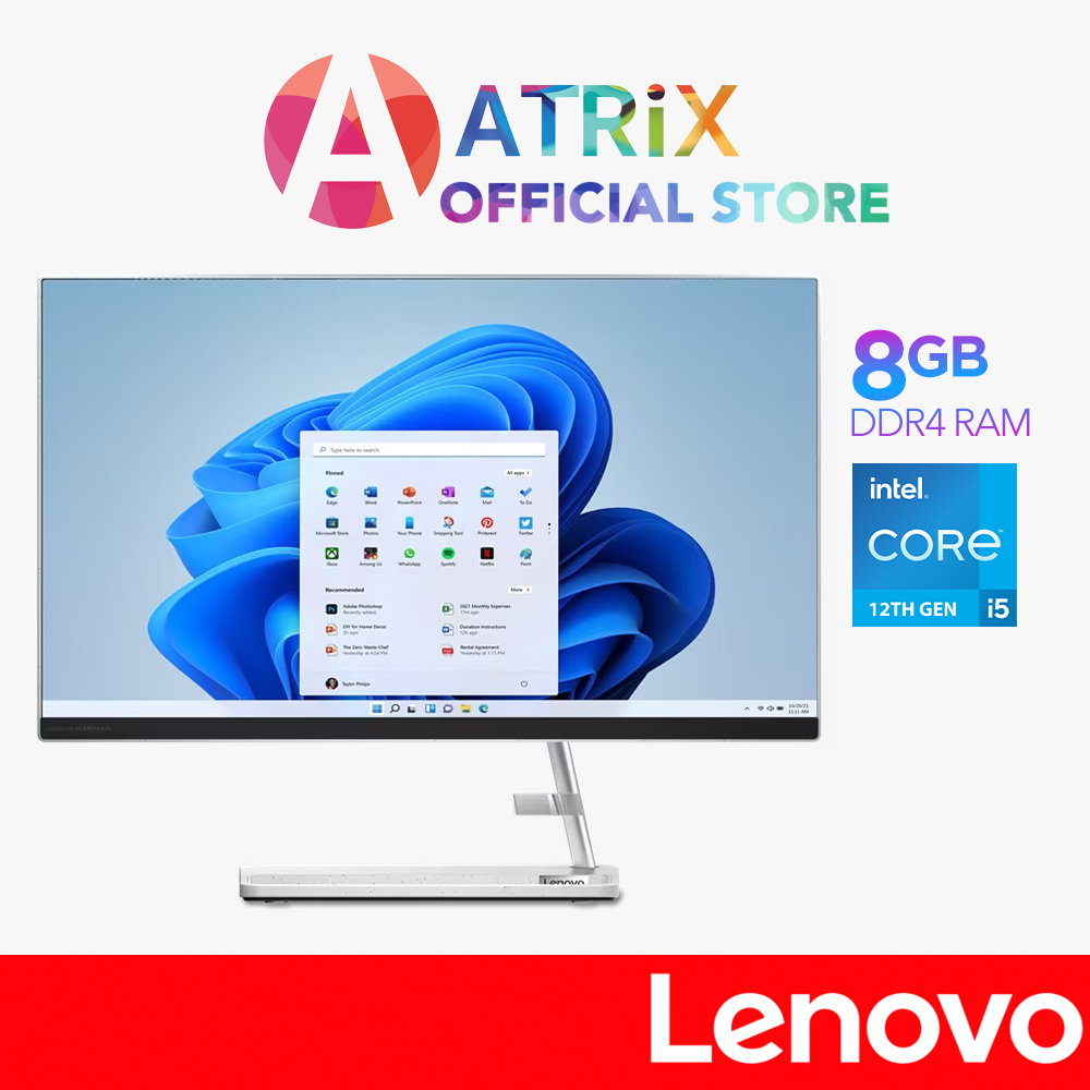 【Express Delivery】Lenovo IdeaCentre AIO 3 24IAP7 | F0GH00L7ST | 23.8" FHD (1920x1080) IPS 250nits Anti-glare | Intel Core i5-12450H | Intel UHD Graphics | 8GB DDR4 | 512GB SSD | Win11 home | 1Y Warran