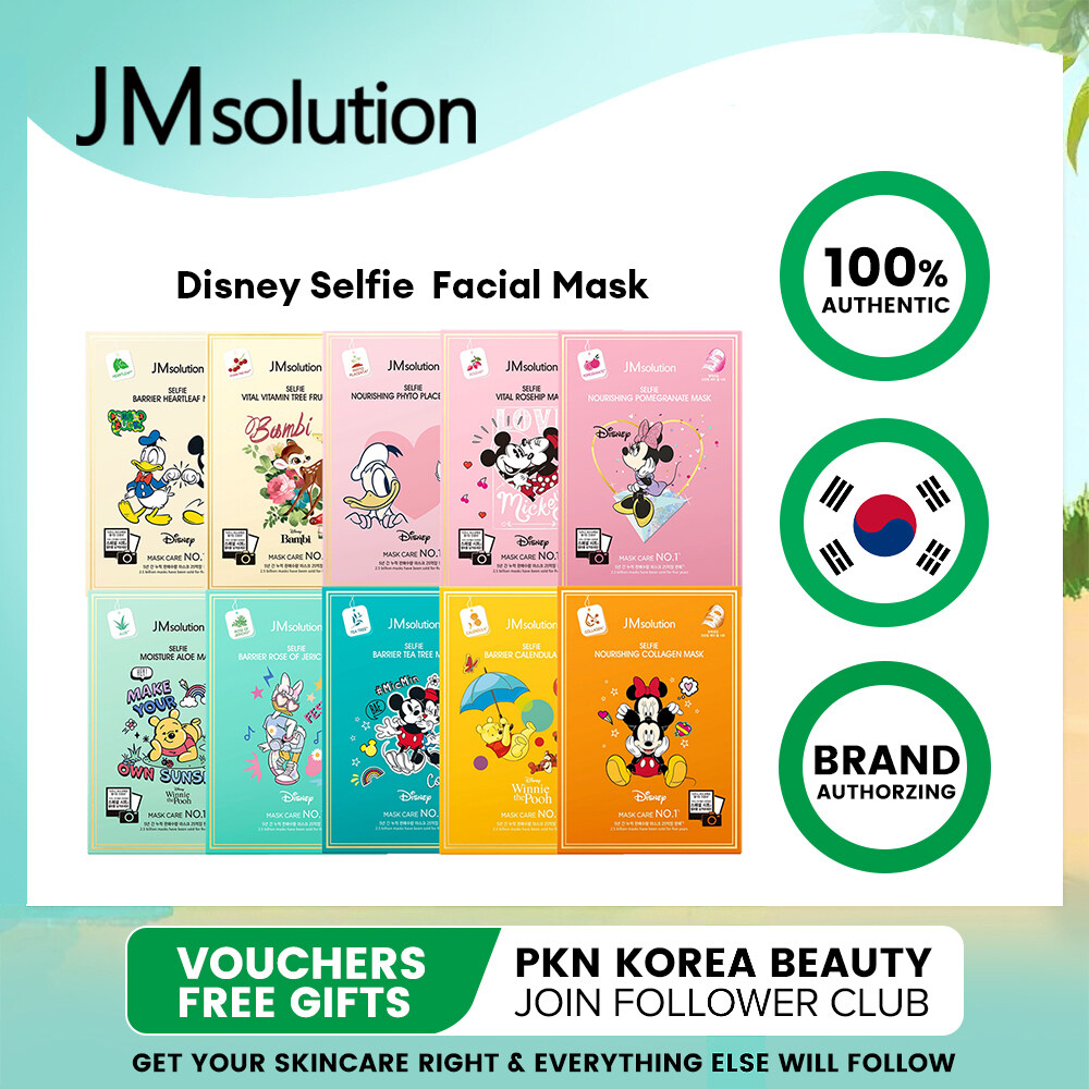 JMsolution Disney Selfie Facial Mask (5pcs), EXP2025, Hydration Soothing, Moisturizing Nutrition, Whitening, Pure vitality, Brilliant Elasticity, Skin Barrier, for all skin type&Sensitive skin type