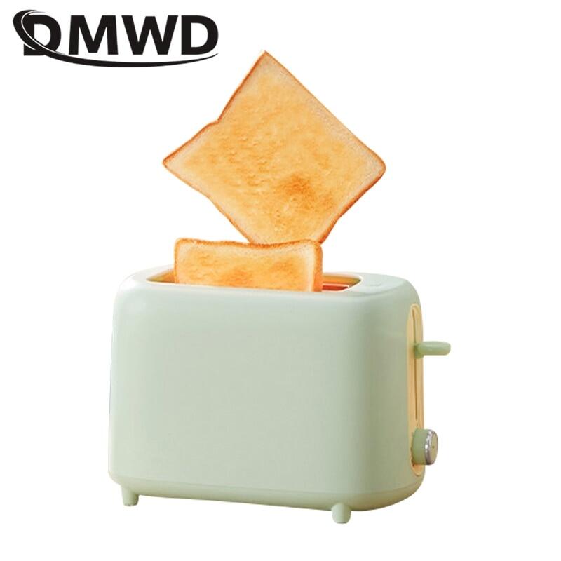 DMWD Household Double-Side Heating Bread Toaster Electric Sandwich Maker Breakfast Machine Baking Tool 6 Gear With Dustproof Lid