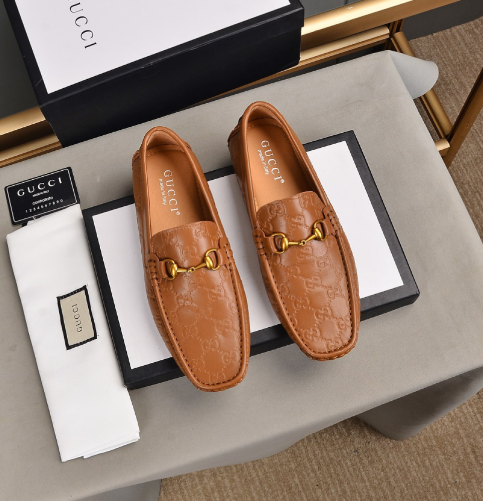 （Gift box packaging）Hermesˉ Men High Quality Original Genuine Leather Loafers Men Casual Slip on Shoes Brand Flats Breathable Driving Shoes Plus Size