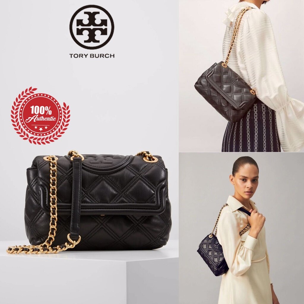 Original TB Fleming Soft Small Convertible Cross Body Shoulder Sheepskin Bag